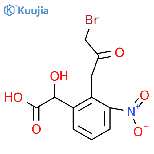 2-(3-Bromo-2-oxopropyl)-3-nitromandelic acid structure