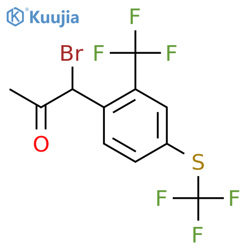 1-Bromo-1-(2-(trifluoromethyl)-4-(trifluoromethylthio)phenyl)propan-2-one structure