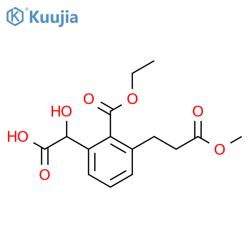 Ethyl 2-(carboxy(hydroxy)methyl)-6-(3-methoxy-3-oxopropyl)benzoate structure