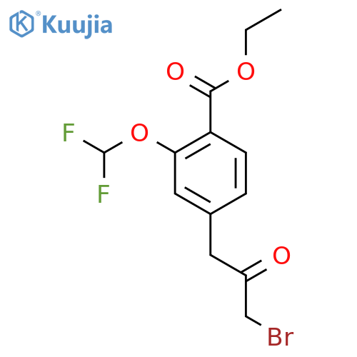 Ethyl 4-(3-bromo-2-oxopropyl)-2-(difluoromethoxy)benzoate structure