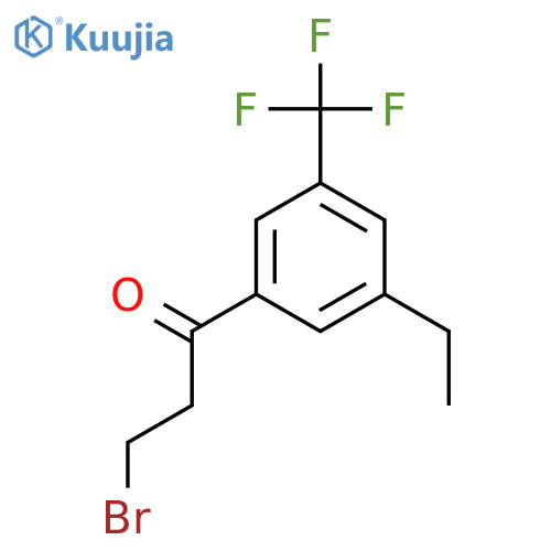 3-Bromo-1-(3-ethyl-5-(trifluoromethyl)phenyl)propan-1-one structure