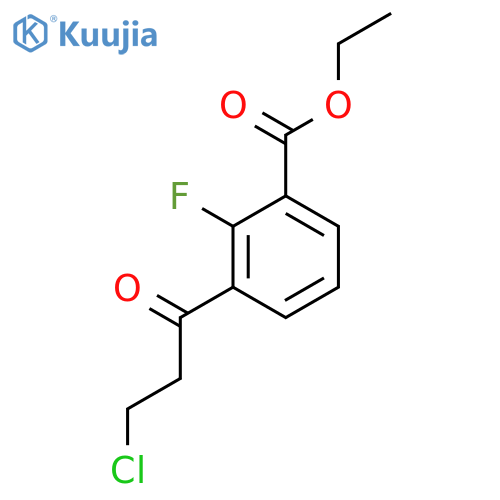 Ethyl 3-(3-chloropropanoyl)-2-fluorobenzoate structure