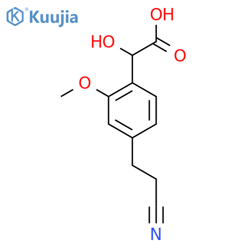4-(2-Cyanoethyl)-2-methoxymandelic acid structure
