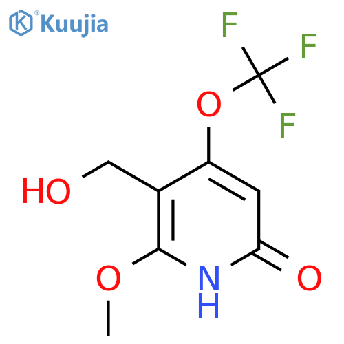 6-Hydroxy-2-methoxy-4-(trifluoromethoxy)pyridine-3-methanol structure