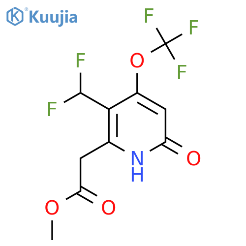 Methyl 3-(difluoromethyl)-6-hydroxy-4-(trifluoromethoxy)pyridine-2-acetate structure