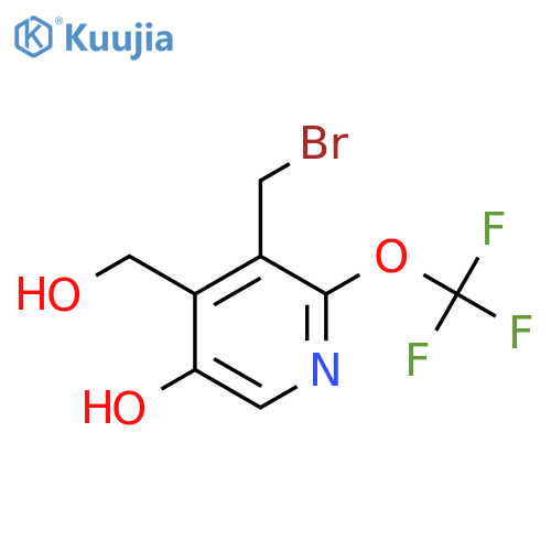 3-(Bromomethyl)-5-hydroxy-2-(trifluoromethoxy)pyridine-4-methanol structure