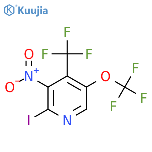 2-Iodo-3-nitro-5-(trifluoromethoxy)-4-(trifluoromethyl)pyridine structure
