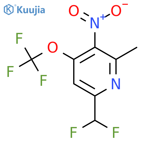 6-(Difluoromethyl)-2-methyl-3-nitro-4-(trifluoromethoxy)pyridine structure