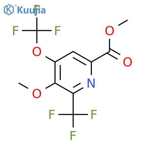 Methyl 3-methoxy-4-(trifluoromethoxy)-2-(trifluoromethyl)pyridine-6-carboxylate structure