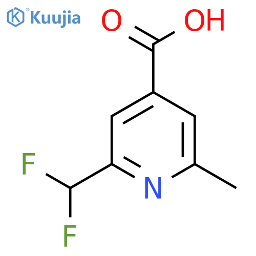 2-(Difluoromethyl)-6-methylpyridine-4-carboxylic acid structure