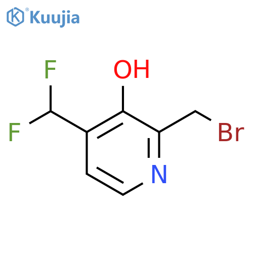 2-(Bromomethyl)-4-(difluoromethyl)-3-hydroxypyridine structure