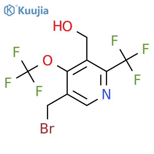 5-(Bromomethyl)-4-(trifluoromethoxy)-2-(trifluoromethyl)pyridine-3-methanol structure