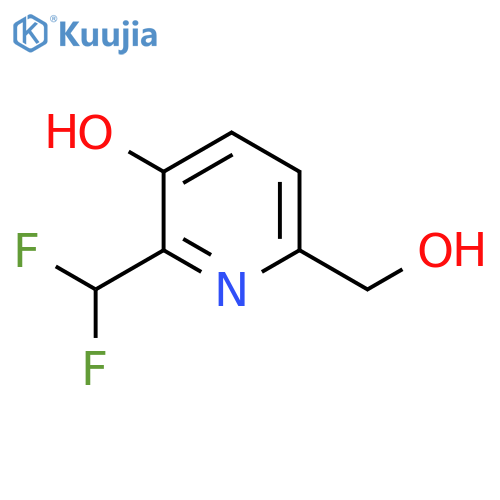 2-(Difluoromethyl)-3-hydroxypyridine-6-methanol structure