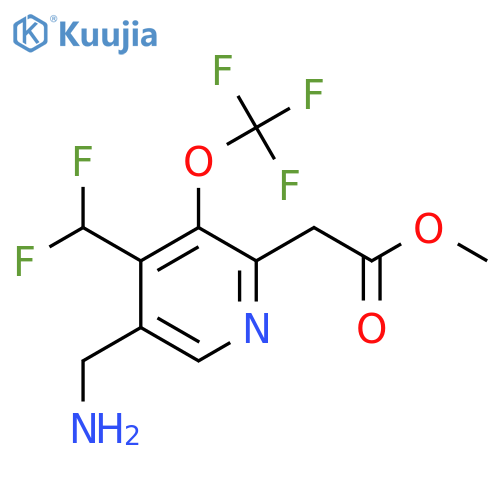 Methyl 5-(aminomethyl)-4-(difluoromethyl)-3-(trifluoromethoxy)pyridine-2-acetate structure