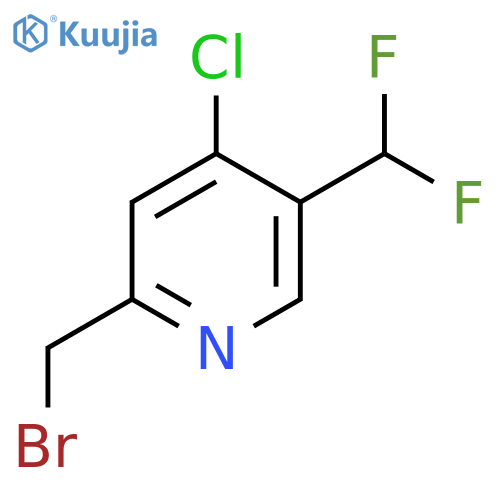 2-(Bromomethyl)-4-chloro-5-(difluoromethyl)pyridine structure