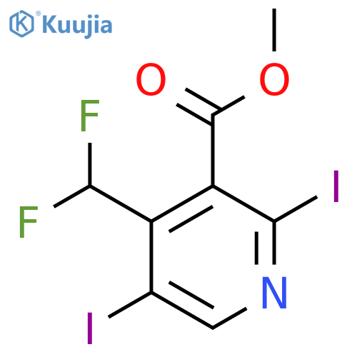 Methyl 4-(difluoromethyl)-2,5-diiodopyridine-3-carboxylate structure