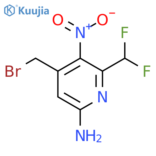 6-Amino-4-(bromomethyl)-2-(difluoromethyl)-3-nitropyridine structure