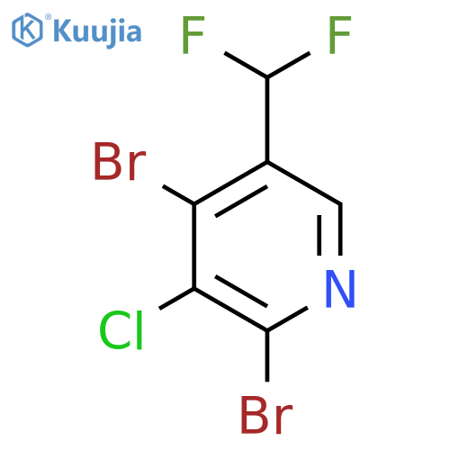 3-Chloro-2,4-dibromo-5-(difluoromethyl)pyridine structure