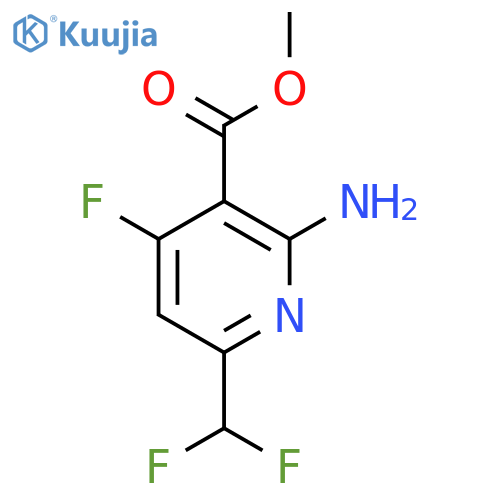 Methyl 2-amino-6-(difluoromethyl)-4-fluoropyridine-3-carboxylate structure