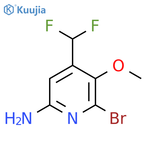 6-Amino-2-bromo-4-(difluoromethyl)-3-methoxypyridine structure