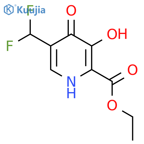 Ethyl 5-(difluoromethyl)-3,4-dihydroxypyridine-2-carboxylate structure
