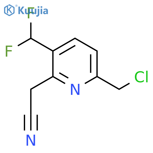 6-(Chloromethyl)-3-(difluoromethyl)pyridine-2-acetonitrile structure