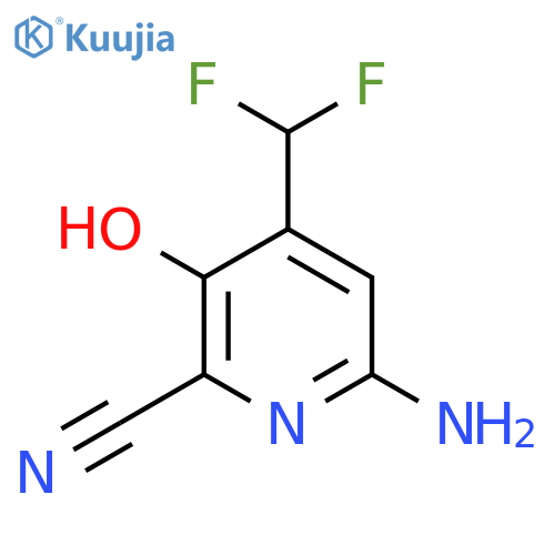 6-Amino-2-cyano-4-(difluoromethyl)-3-hydroxypyridine structure