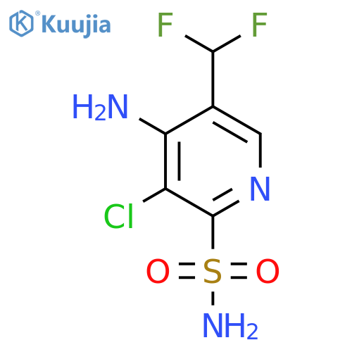 4-Amino-3-chloro-5-(difluoromethyl)pyridine-2-sulfonamide structure