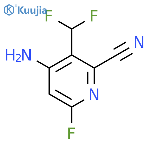 4-Amino-2-cyano-3-(difluoromethyl)-6-fluoropyridine structure