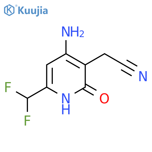 4-Amino-6-(difluoromethyl)-2-hydroxypyridine-3-acetonitrile structure
