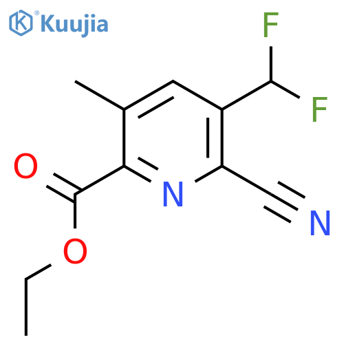 Ethyl 2-cyano-3-(difluoromethyl)-5-methylpyridine-6-carboxylate structure