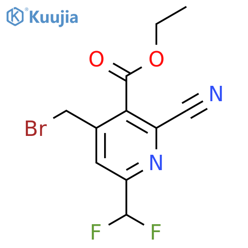 Ethyl 4-(bromomethyl)-2-cyano-6-(difluoromethyl)pyridine-3-carboxylate structure