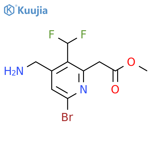 Methyl 4-(aminomethyl)-6-bromo-3-(difluoromethyl)pyridine-2-acetate structure