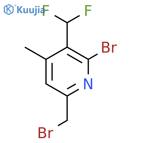 2-Bromo-6-(bromomethyl)-3-(difluoromethyl)-4-methylpyridine structure
