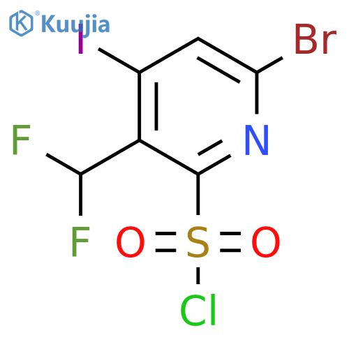 6-Bromo-3-(difluoromethyl)-4-iodopyridine-2-sulfonyl chloride structure