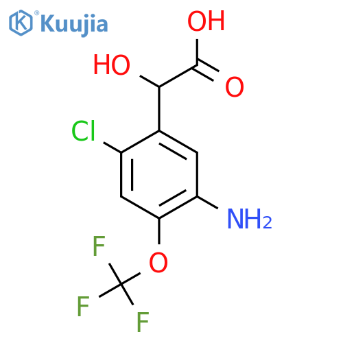 5-Amino-2-chloro-4-(trifluoromethoxy)mandelic acid structure