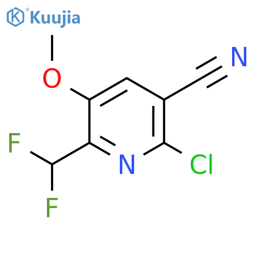 2-Chloro-3-cyano-6-(difluoromethyl)-5-methoxypyridine structure