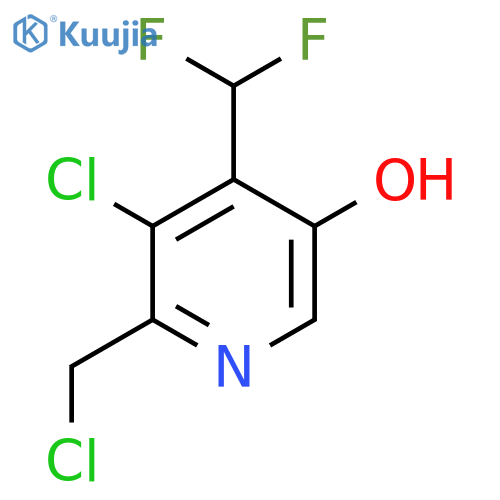 3-Chloro-2-(chloromethyl)-4-(difluoromethyl)-5-hydroxypyridine structure