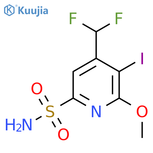 4-(Difluoromethyl)-3-iodo-2-methoxypyridine-6-sulfonamide structure