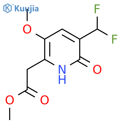 Methyl 3-(difluoromethyl)-2-hydroxy-5-methoxypyridine-6-acetate structure