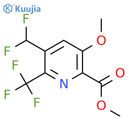 Methyl 3-(difluoromethyl)-5-methoxy-2-(trifluoromethyl)pyridine-6-carboxylate structure