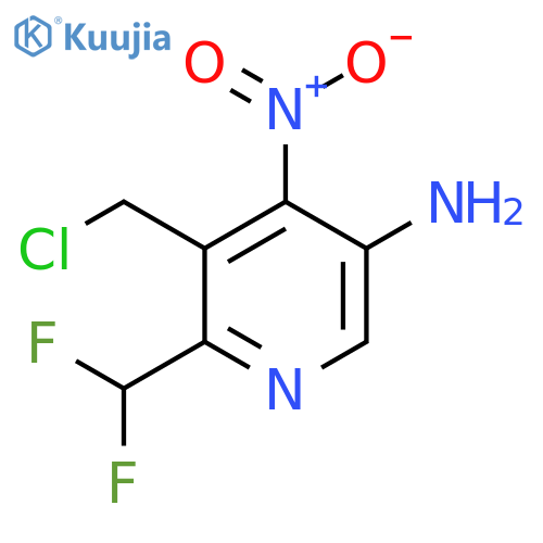 5-Amino-3-(chloromethyl)-2-(difluoromethyl)-4-nitropyridine structure