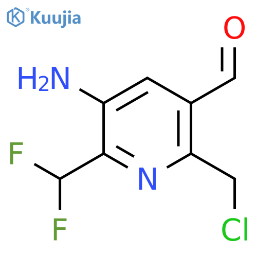 3-Amino-6-(chloromethyl)-2-(difluoromethyl)pyridine-5-carboxaldehyde structure