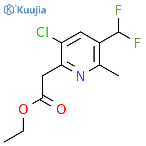 Ethyl 3-chloro-5-(difluoromethyl)-6-methylpyridine-2-acetate structure