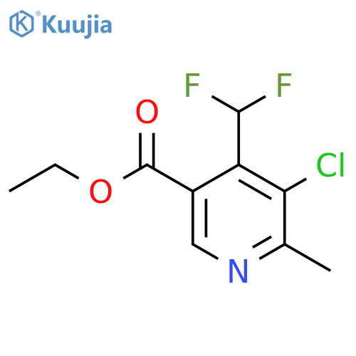 Ethyl 3-chloro-4-(difluoromethyl)-2-methylpyridine-5-carboxylate structure