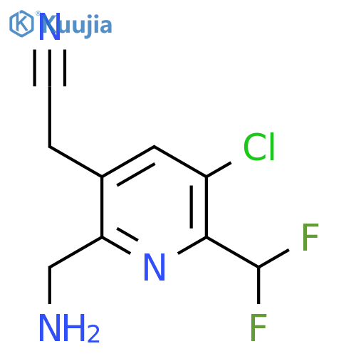 2-(Aminomethyl)-5-chloro-6-(difluoromethyl)pyridine-3-acetonitrile structure