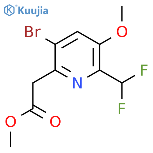 Methyl 5-bromo-2-(difluoromethyl)-3-methoxypyridine-6-acetate structure