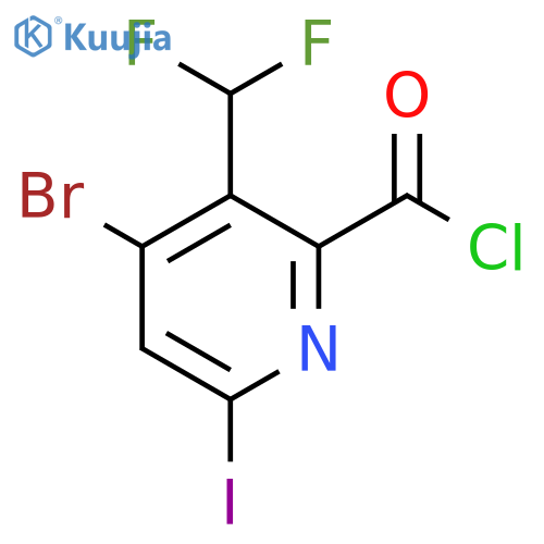 4-Bromo-3-(difluoromethyl)-6-iodopyridine-2-carbonyl chloride structure