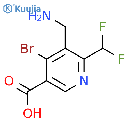 3-(Aminomethyl)-4-bromo-2-(difluoromethyl)pyridine-5-carboxylic acid structure