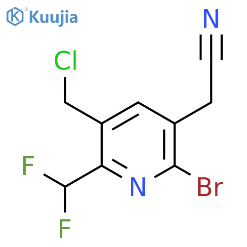 2-Bromo-5-(chloromethyl)-6-(difluoromethyl)pyridine-3-acetonitrile structure